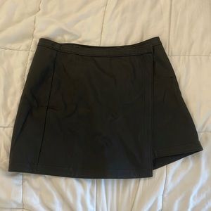 Abercrombie and Fitch black leather wrap skirt